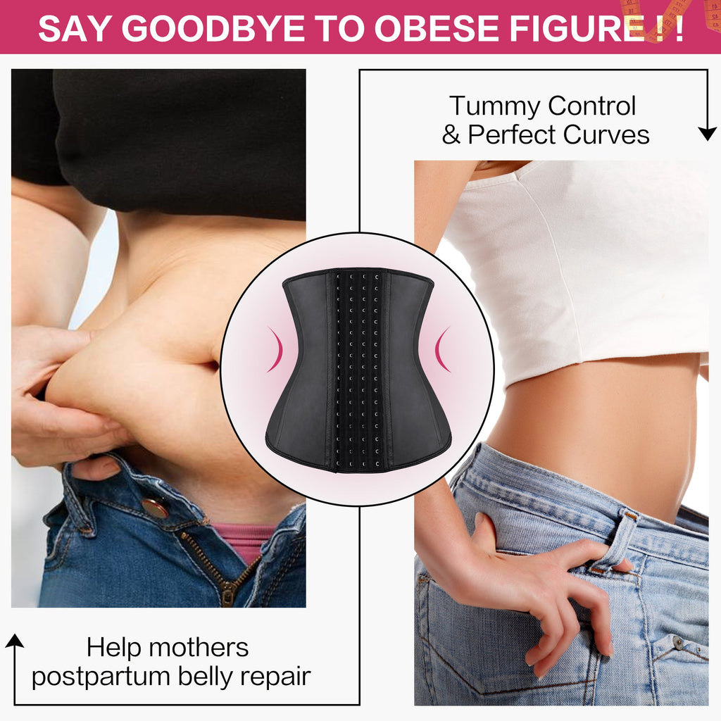 Smooth Latex Steel Boned Waist Trainer