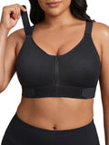 Front Zip High Support Sports Bra