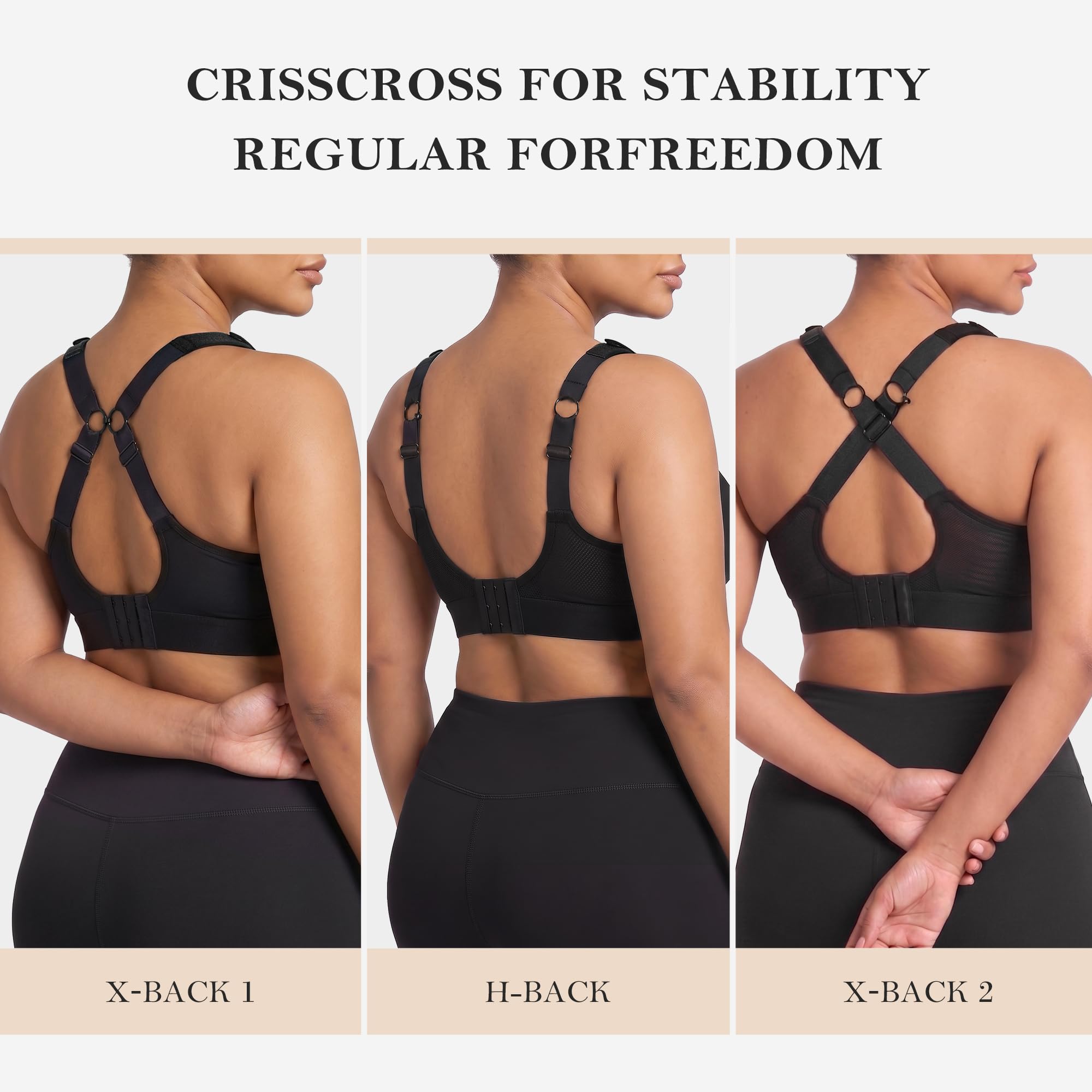 Front Zip High Support Sports Bra