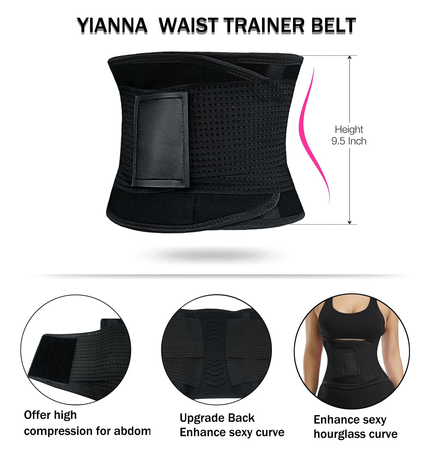 Sweat Sculpt Adjustable Waist Trainer Belt