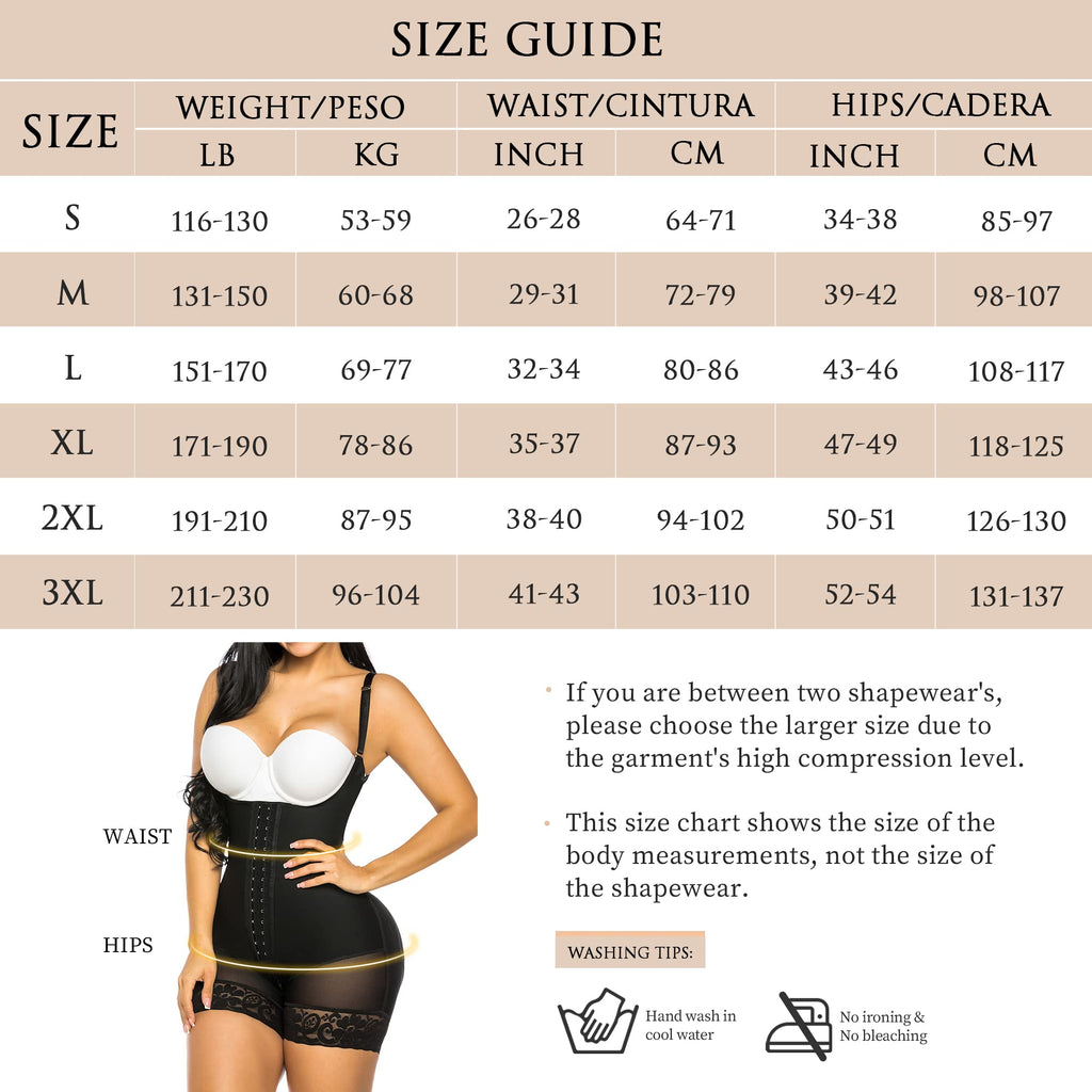 Open Bust Front Hook Mid-Thigh Faja Bodysuit