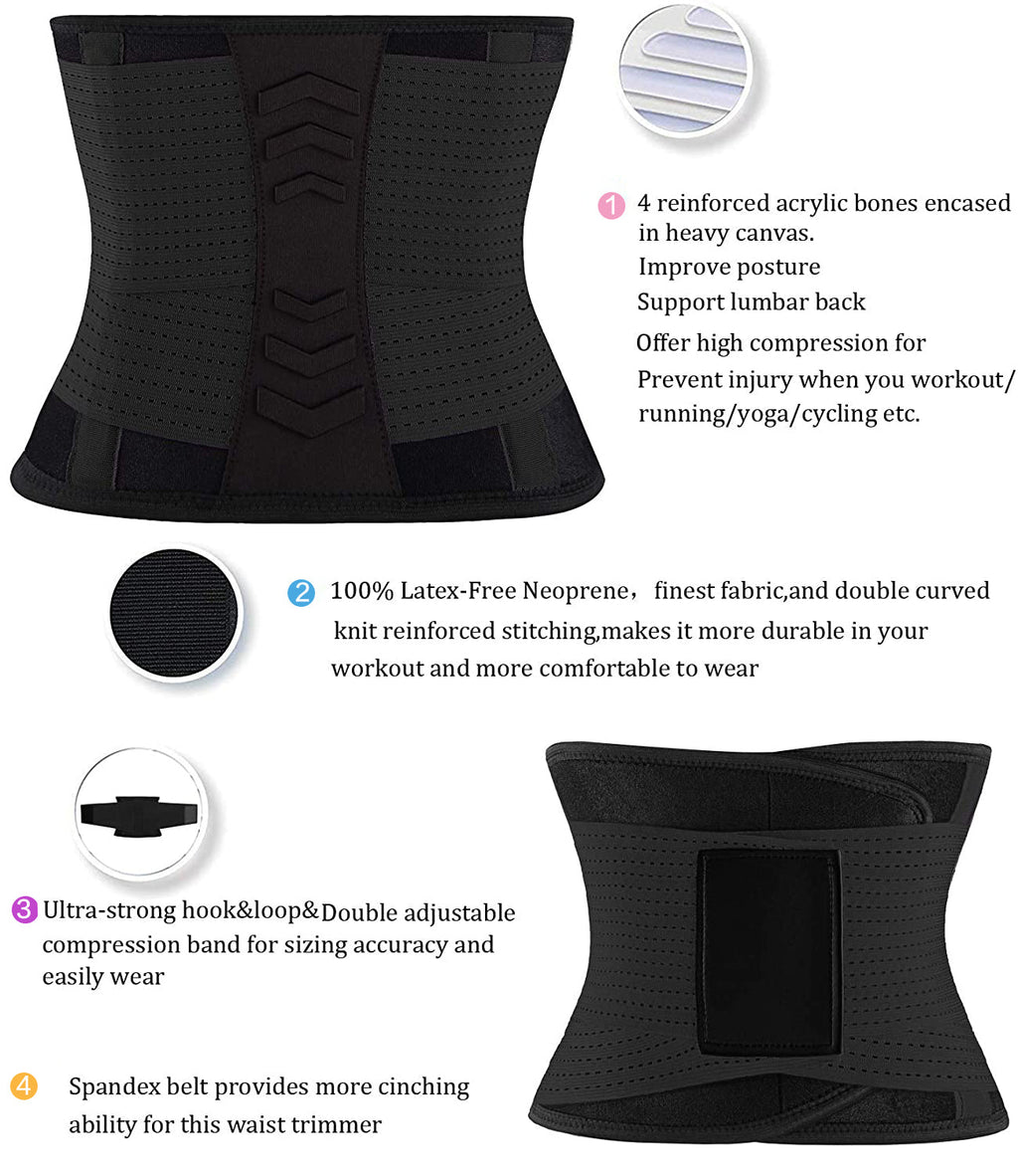Sweat Sculpt Adjustable Waist Trainer Belt