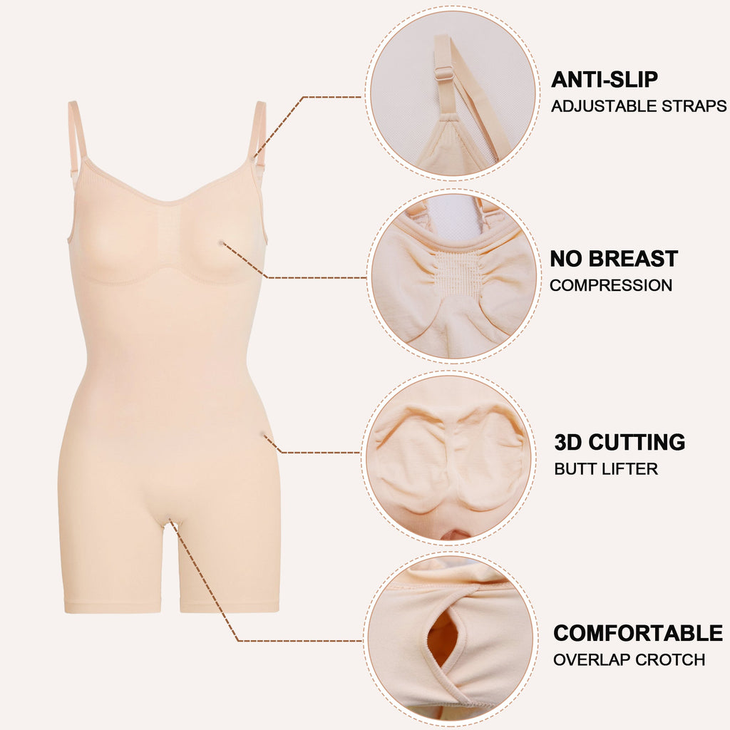 Seamless Sculpt Mid-Thigh Shorts Bodysuit