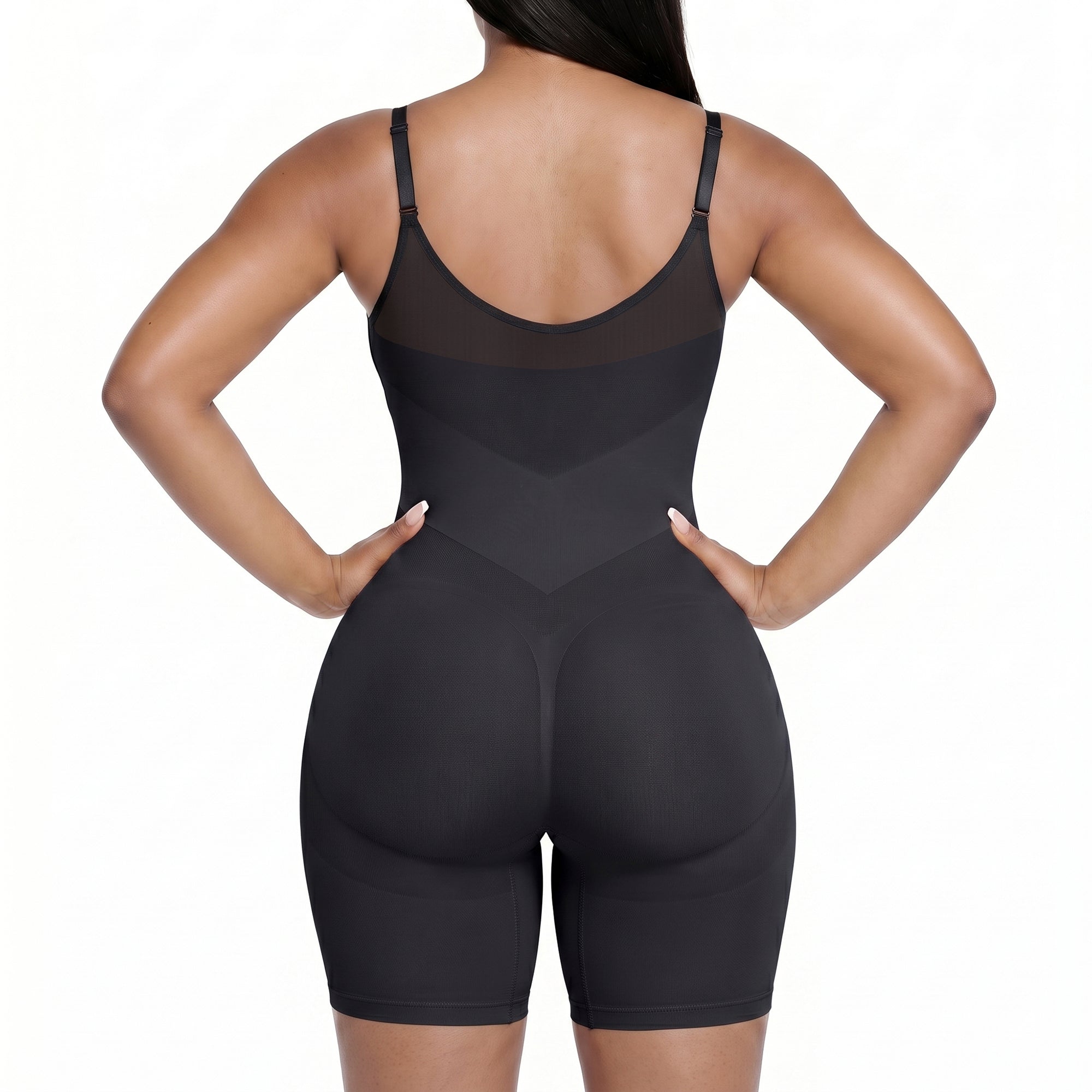 V-Shaped Tummy Control Shapewear Zip-Up Bodysuit