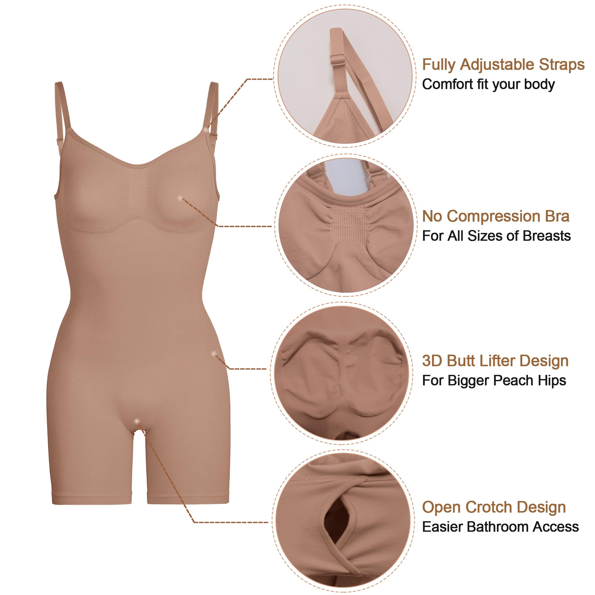Seamless Sculpt Mid-Thigh Shorts Bodysuit