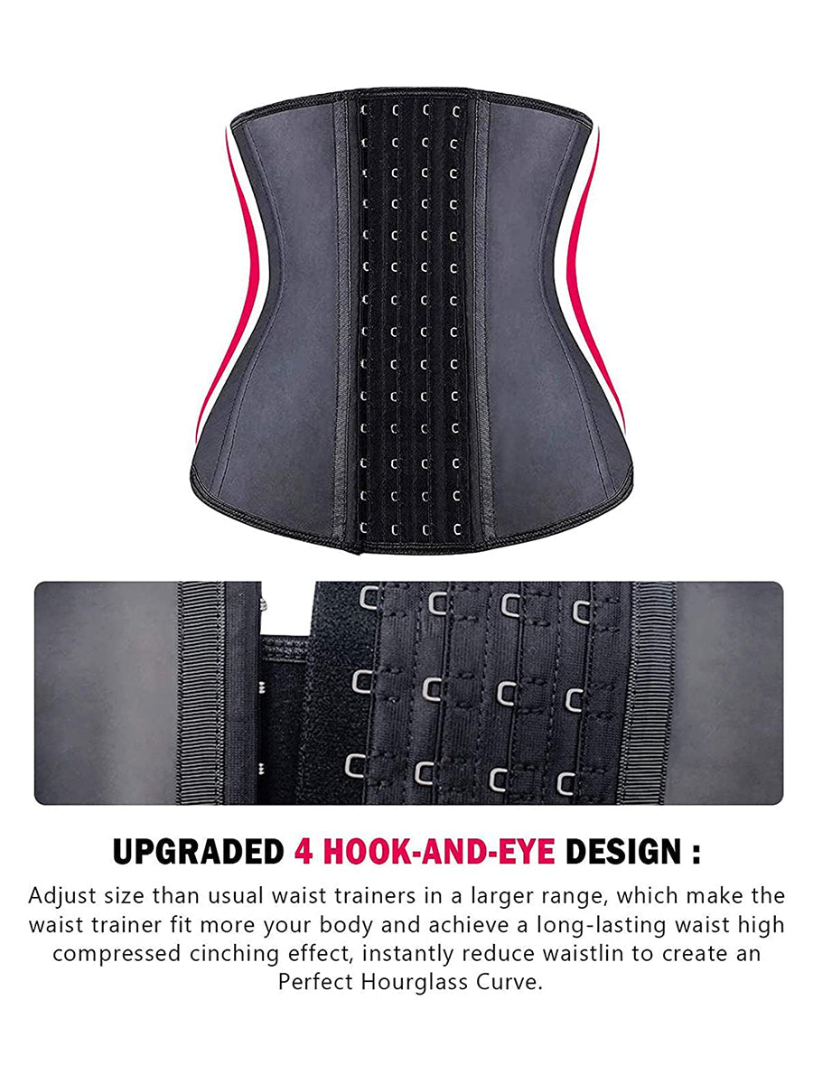 4 Hook Steel Boned Waist Trainer