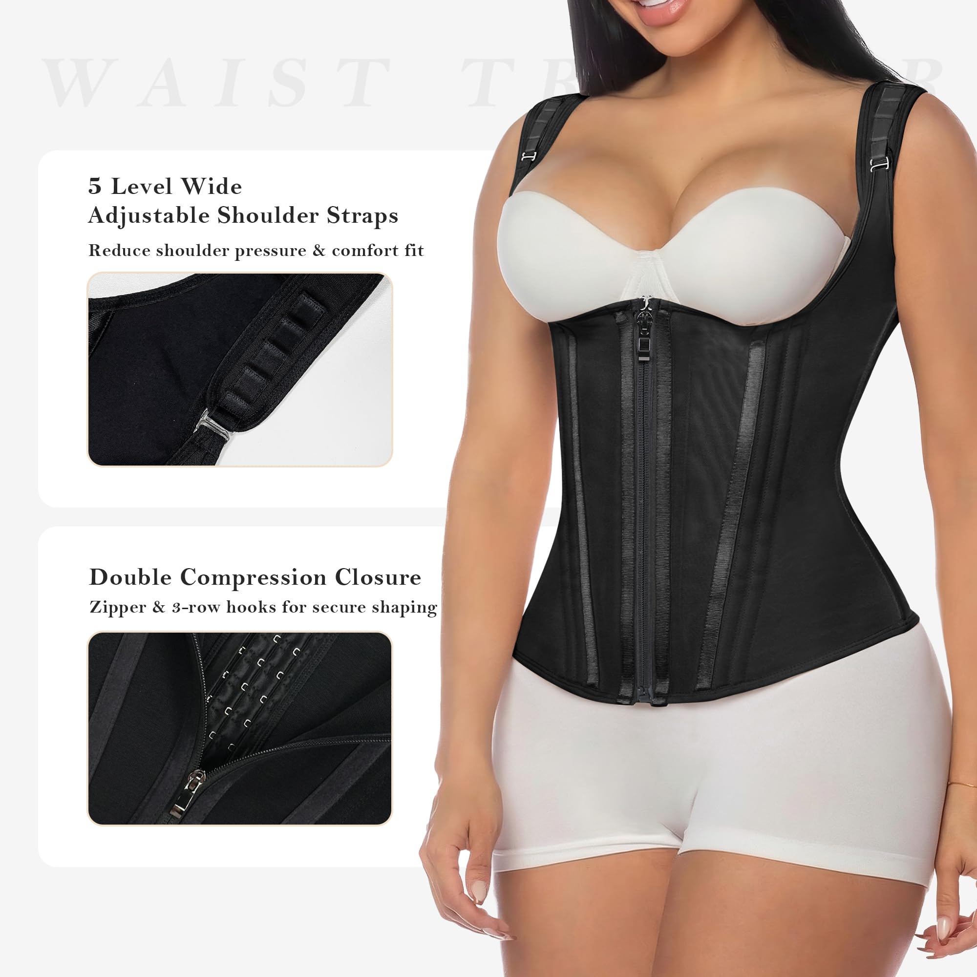 Shoulder Strap High Compression Waist Trainer Vest