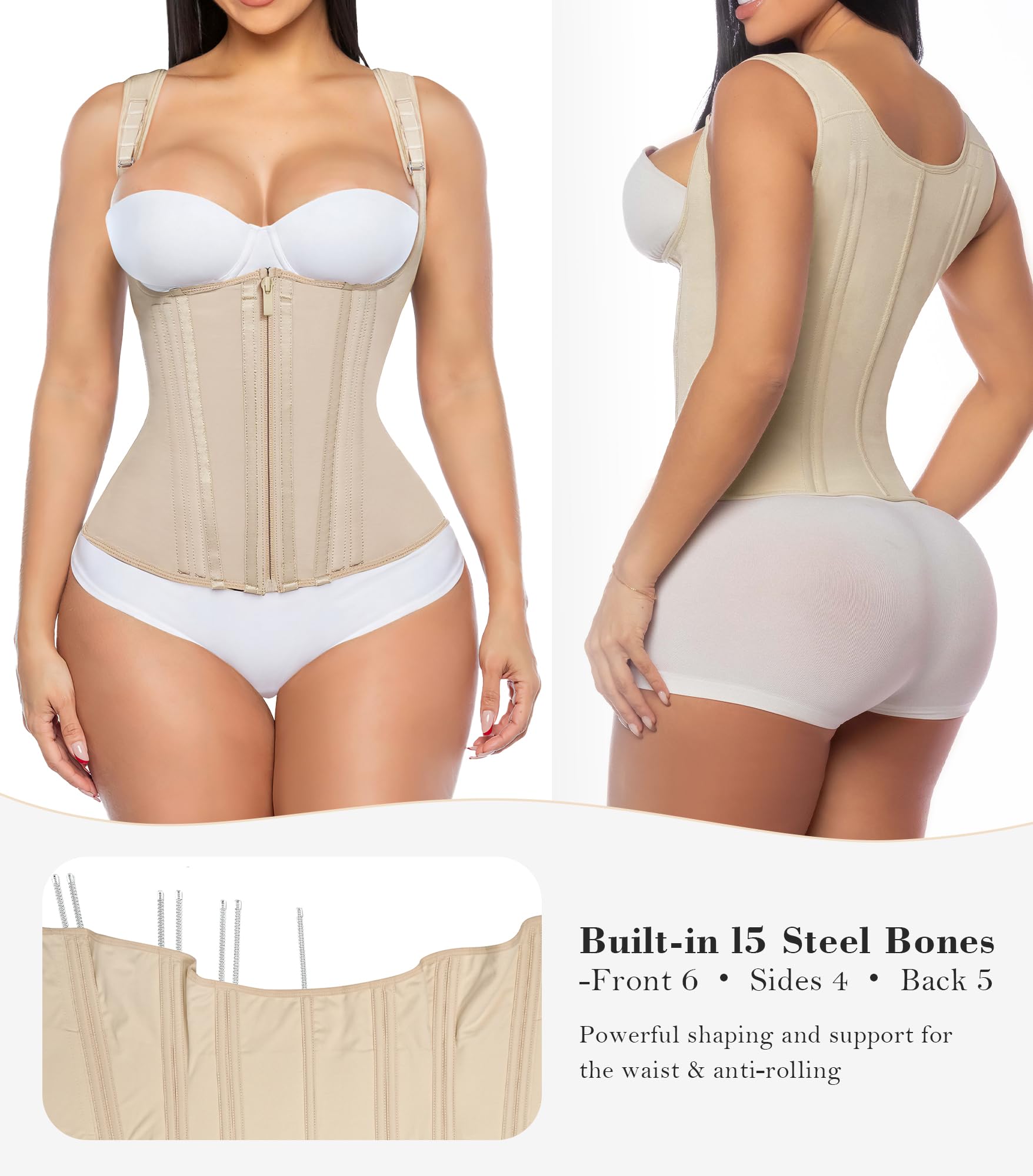 Shoulder Strap High Compression Waist Trainer Vest