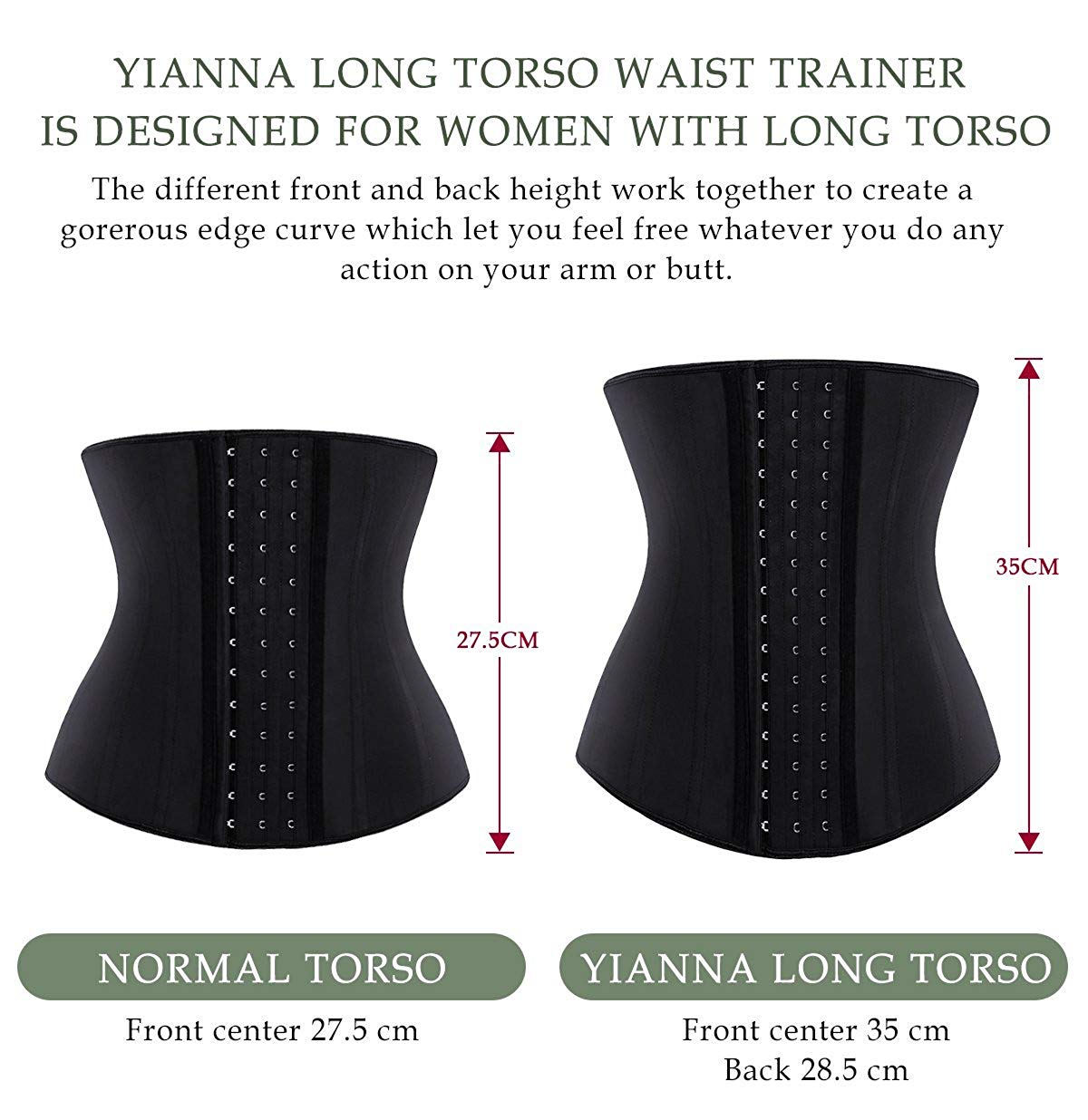 Classic 3 Hook Steel Boned Waist Trainer