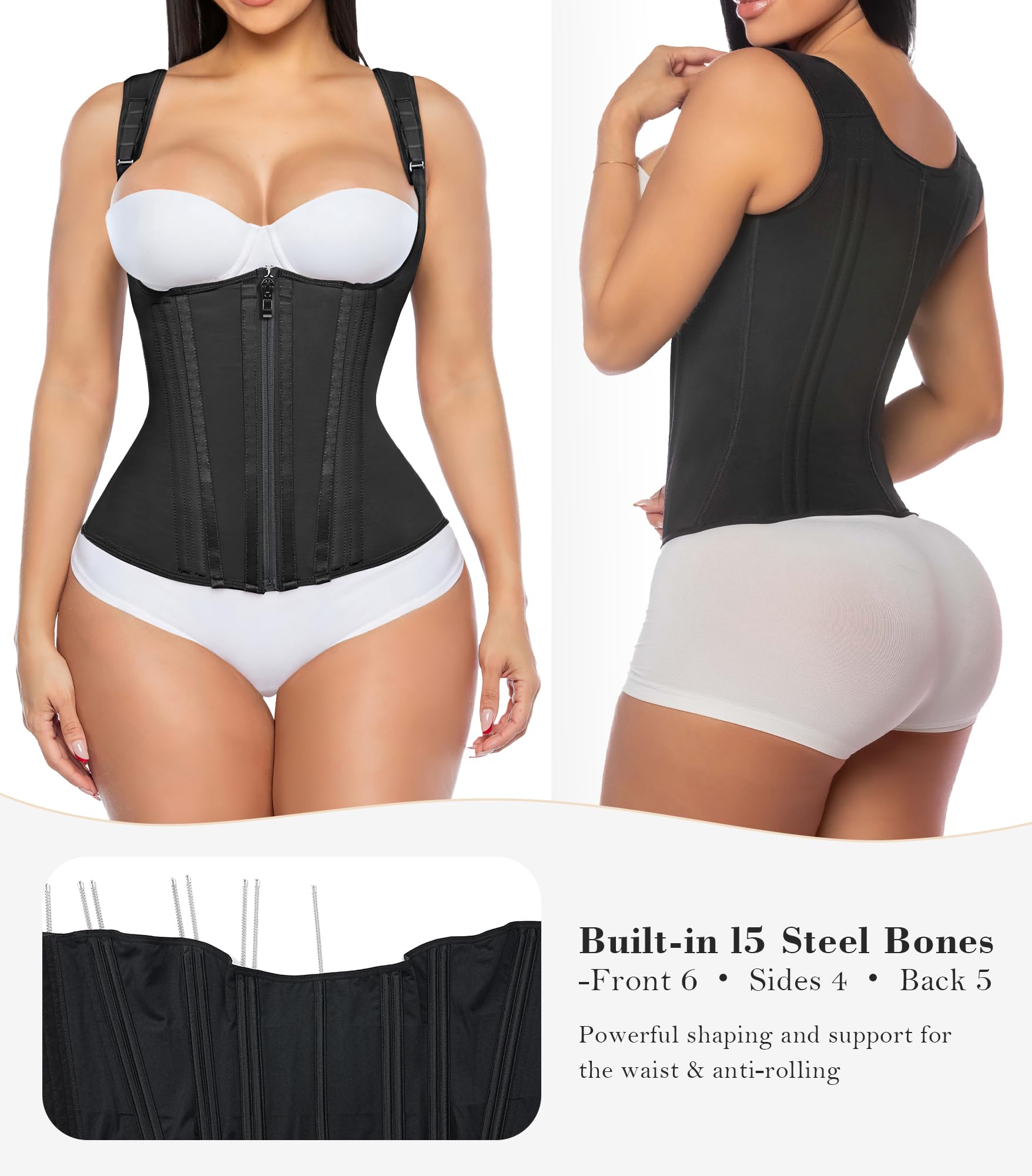 Shoulder Strap High Compression Waist Trainer Vest