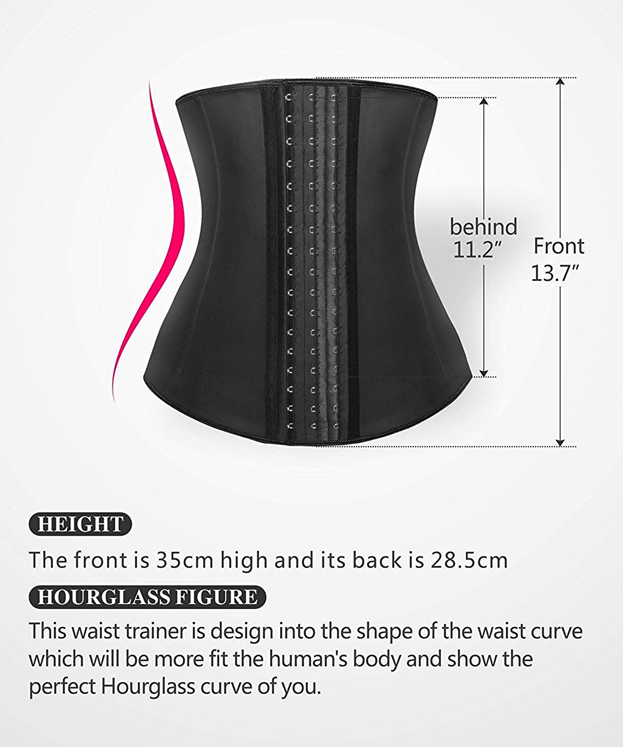 Long Line 3 Hook Steel Boned Waist Trainer