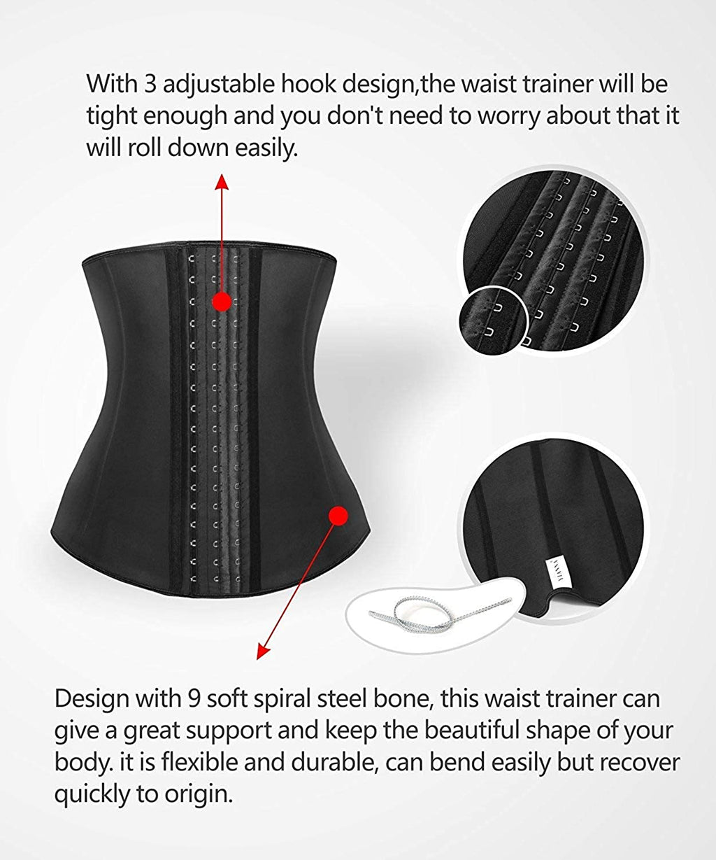 Long Line 3 Hook Steel Boned Waist Trainer