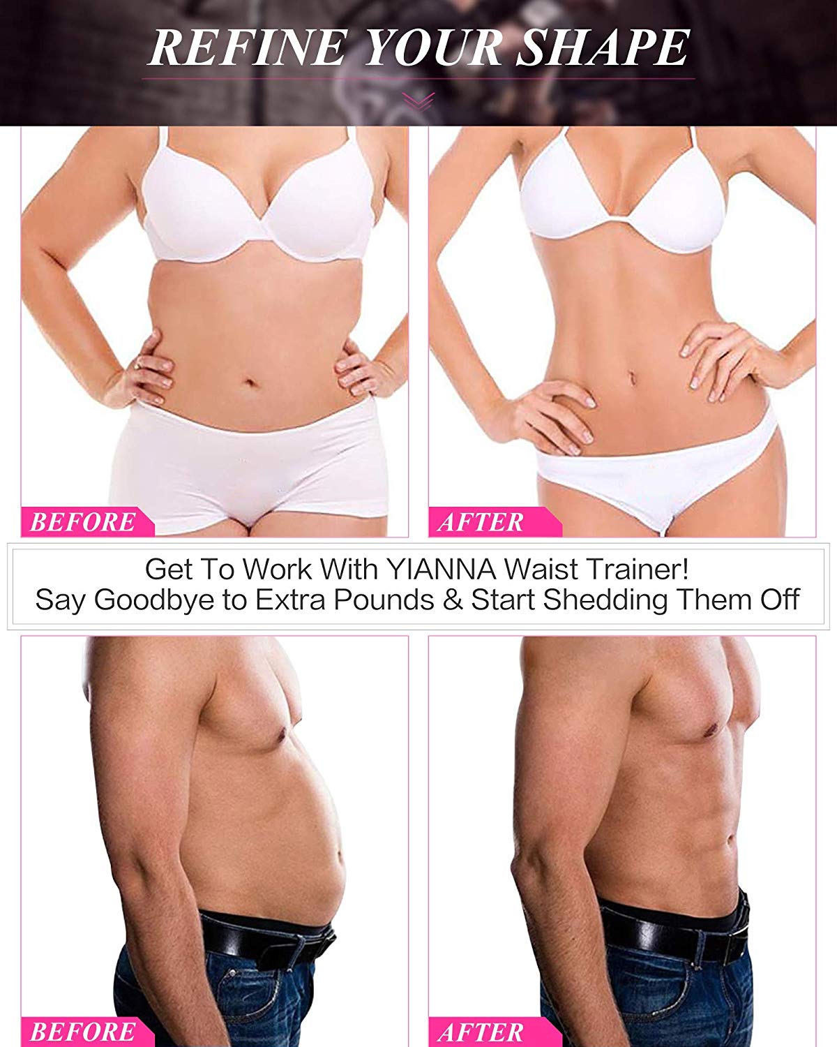 Sweat Sculpt Adjustable Waist Trainer Belt