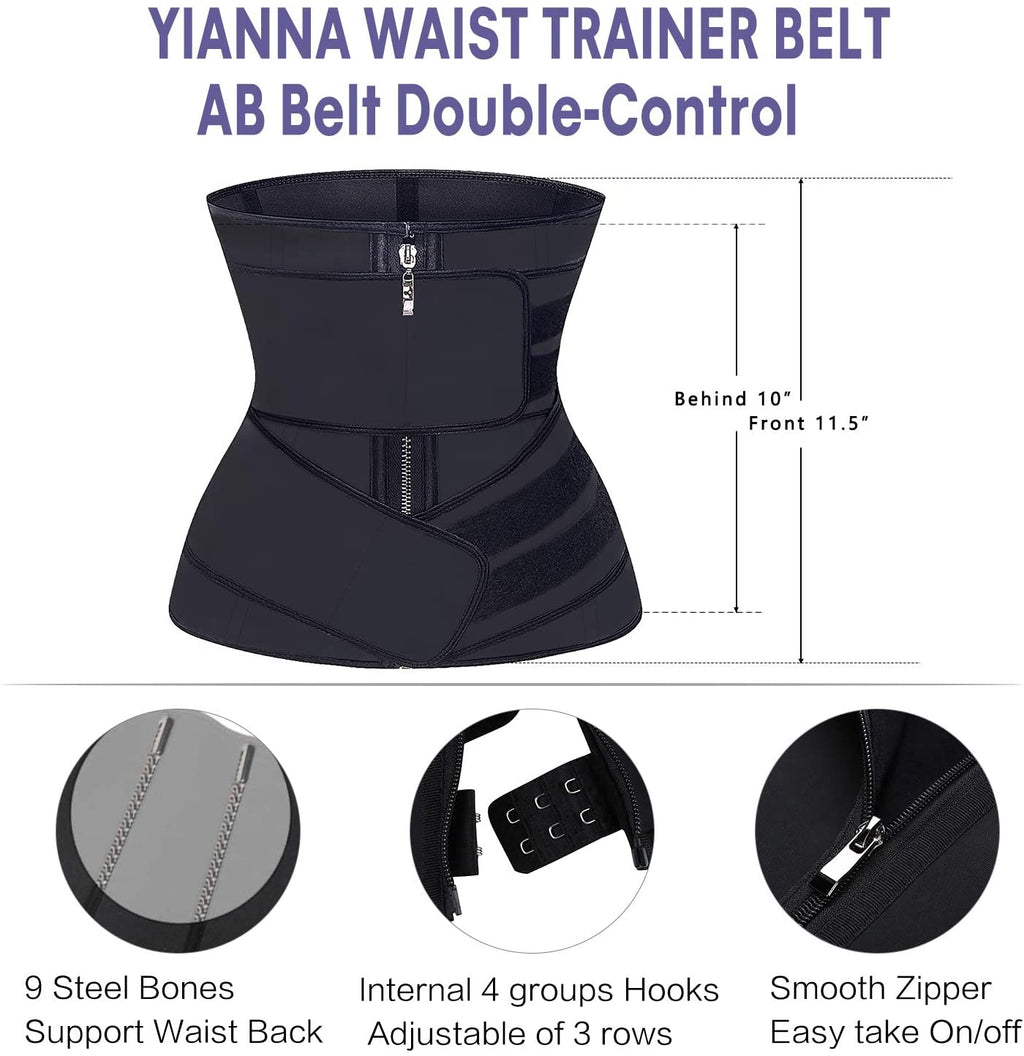 Double Belt Zip Waist Trainer