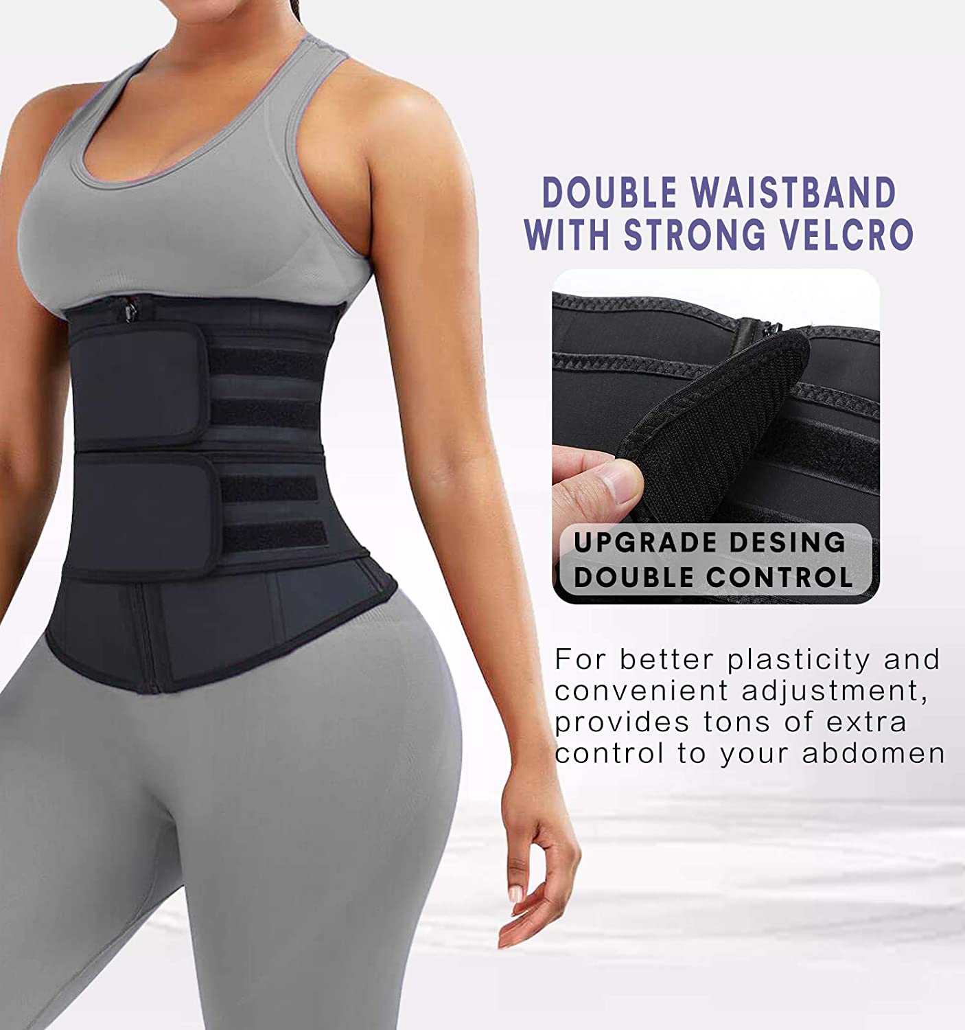 Double Belt Zip Waist Trainer