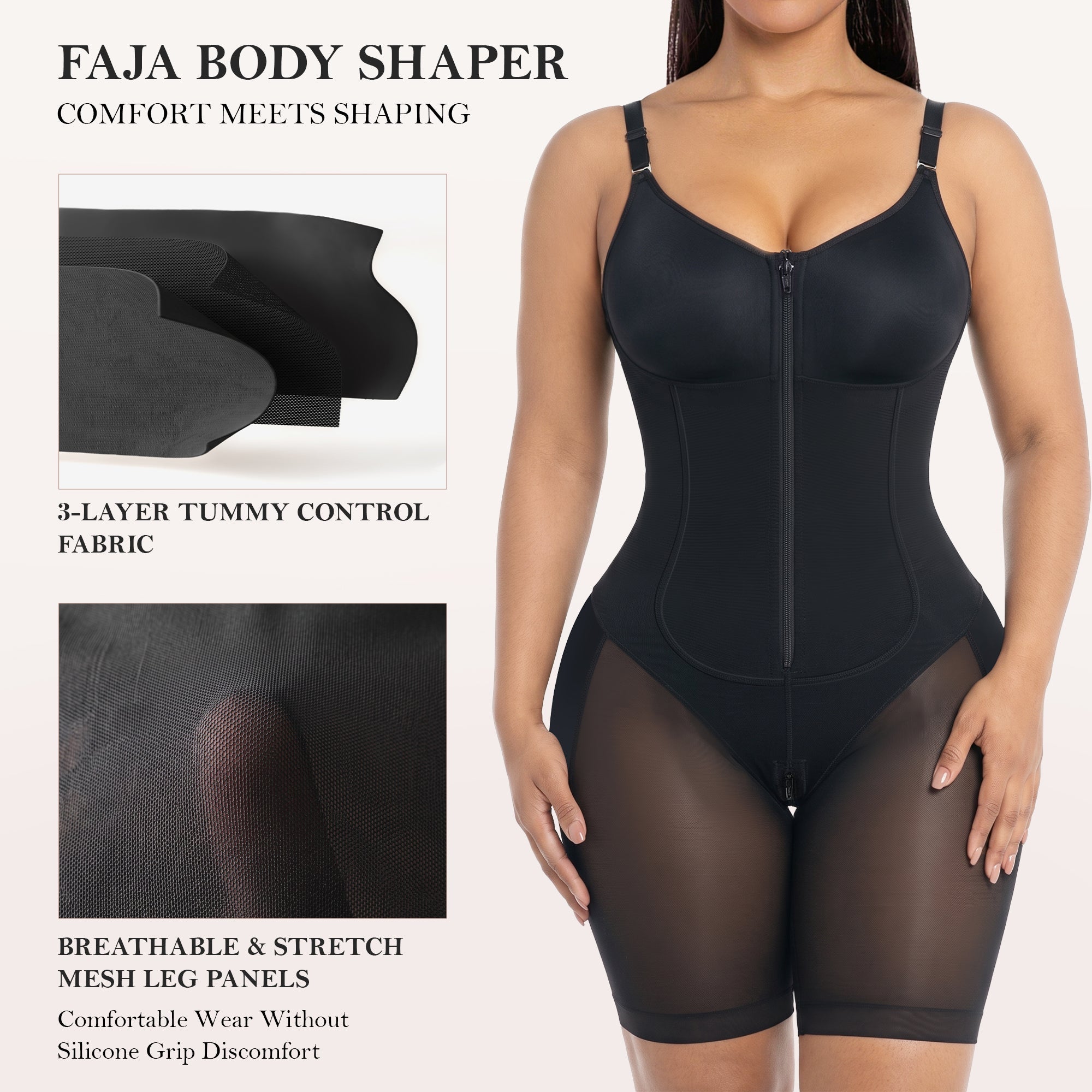 U-Shaped 3-Layer Fajas Colombianas Shapewear