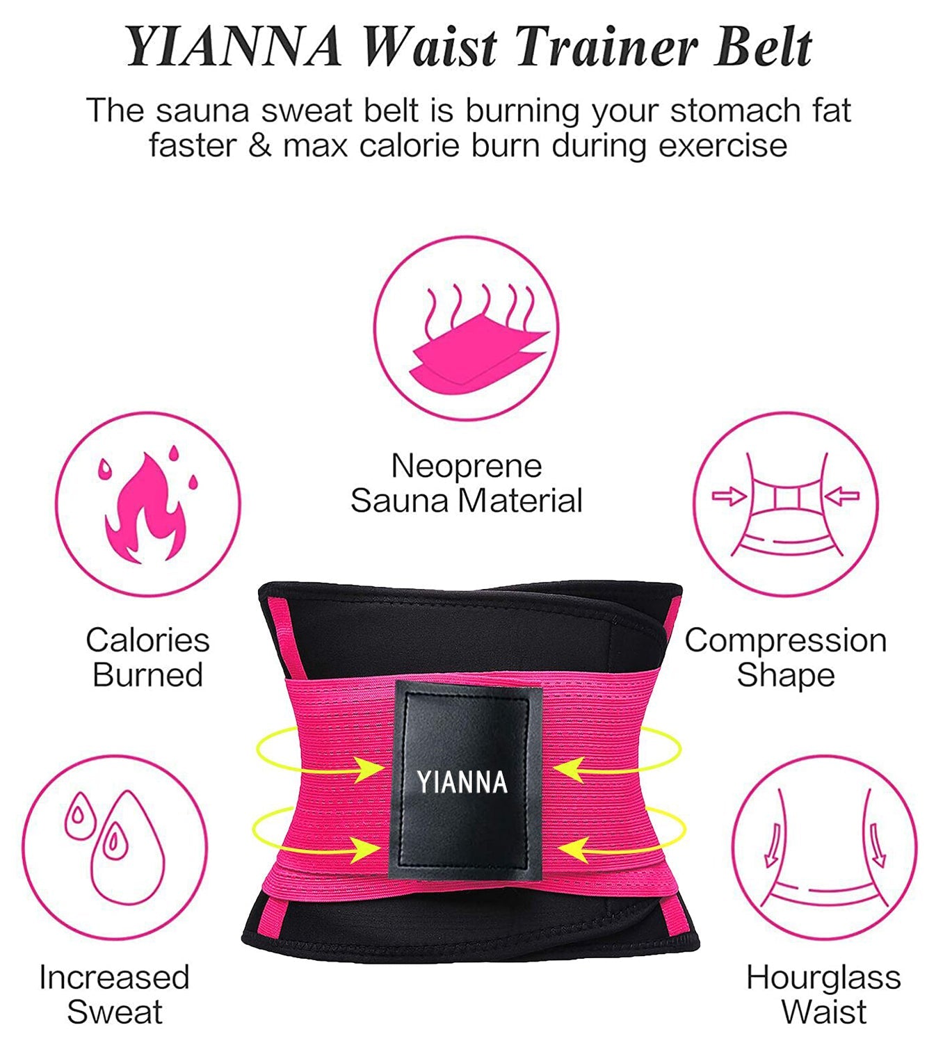 Sweat Sculpt Adjustable Waist Trainer Belt