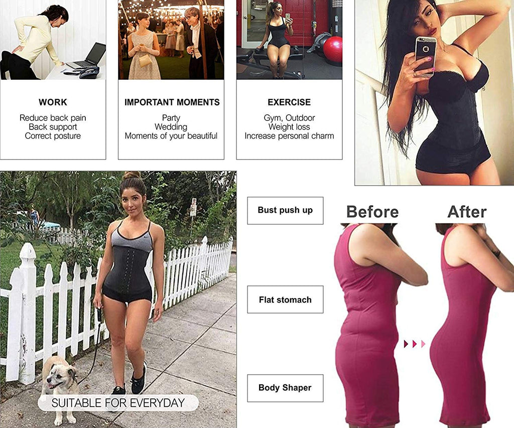 Long Line 3 Hook Steel Boned Waist Trainer