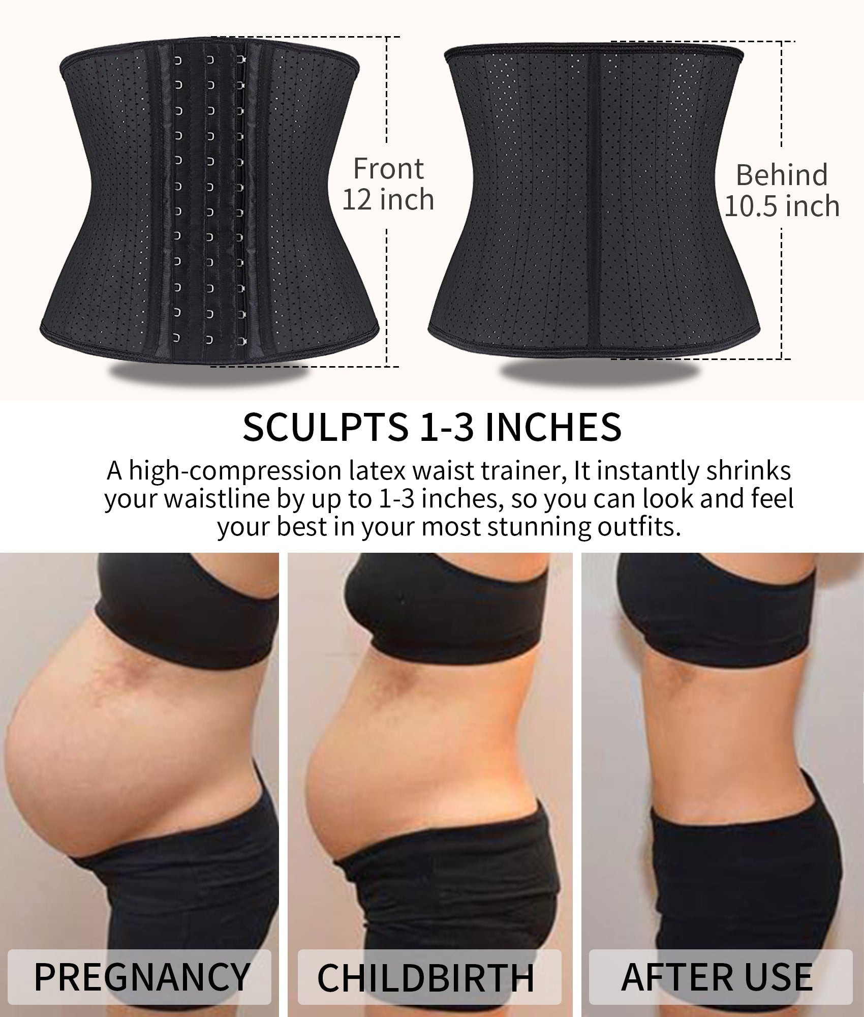 Long Torso Steel Boned Waist Trainer
