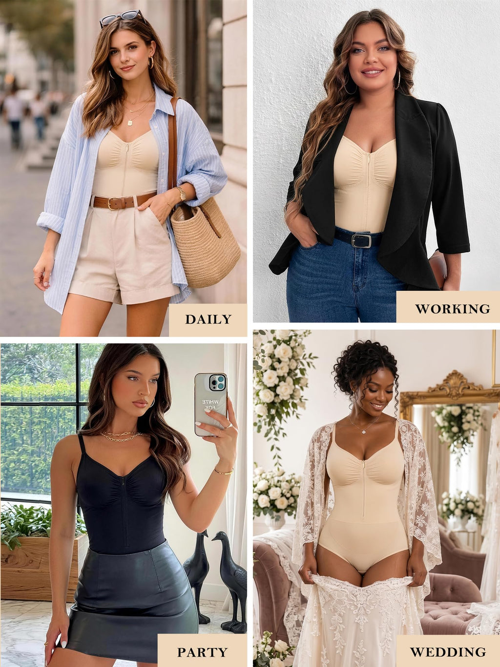 Seamless Tummy Control Shapewear Brief Bodysuit