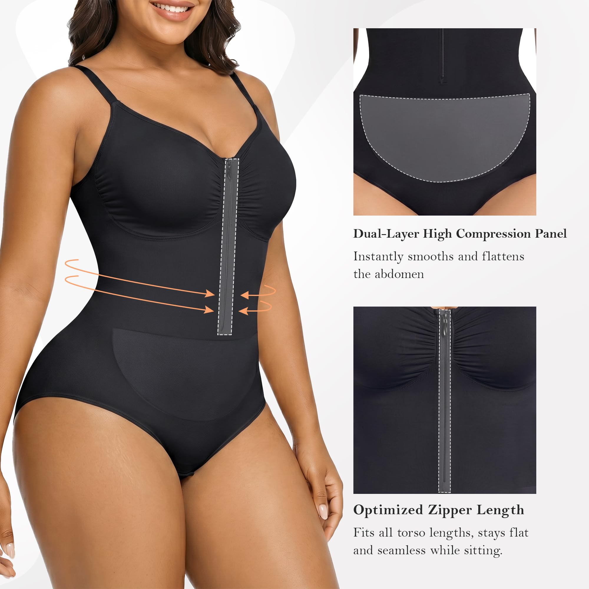 Seamless Tummy Control Shapewear Brief Bodysuit