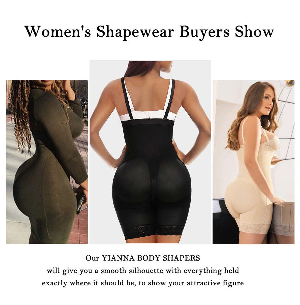 Open Bust High Back Mid-Thigh Faja Bodysuit