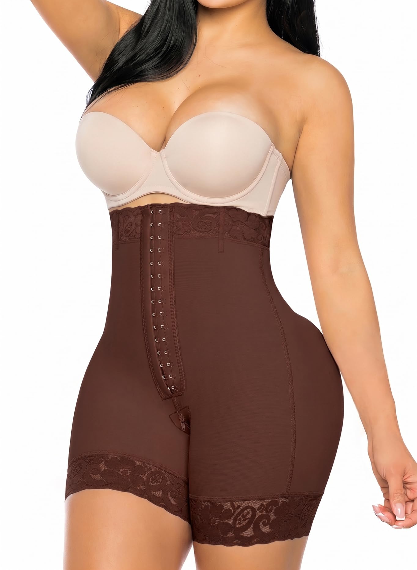 Strapless Tummy Control Mid-Thigh Shorts Faja
