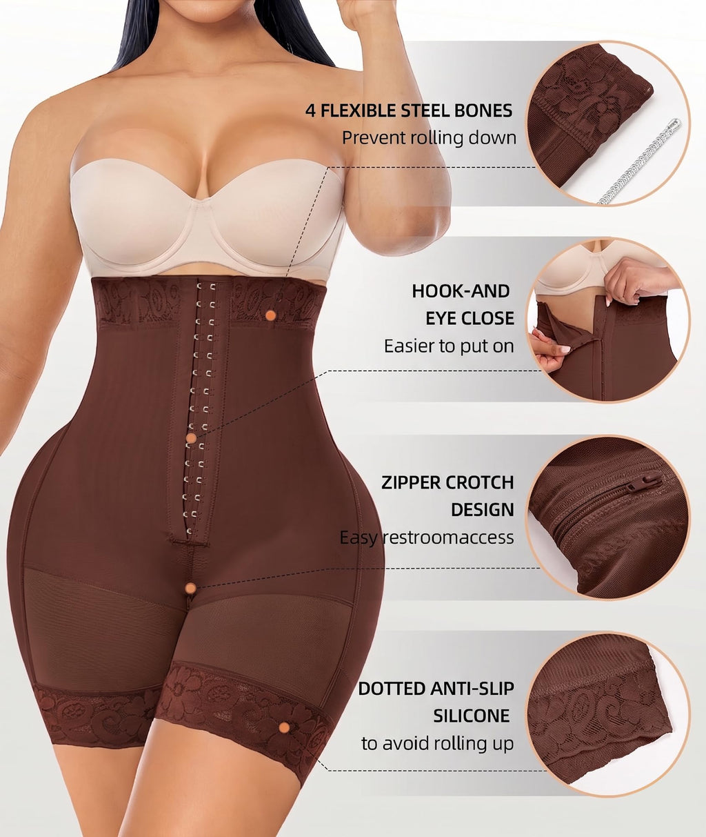 Strapless Tummy Control Mid-Thigh Shorts Faja