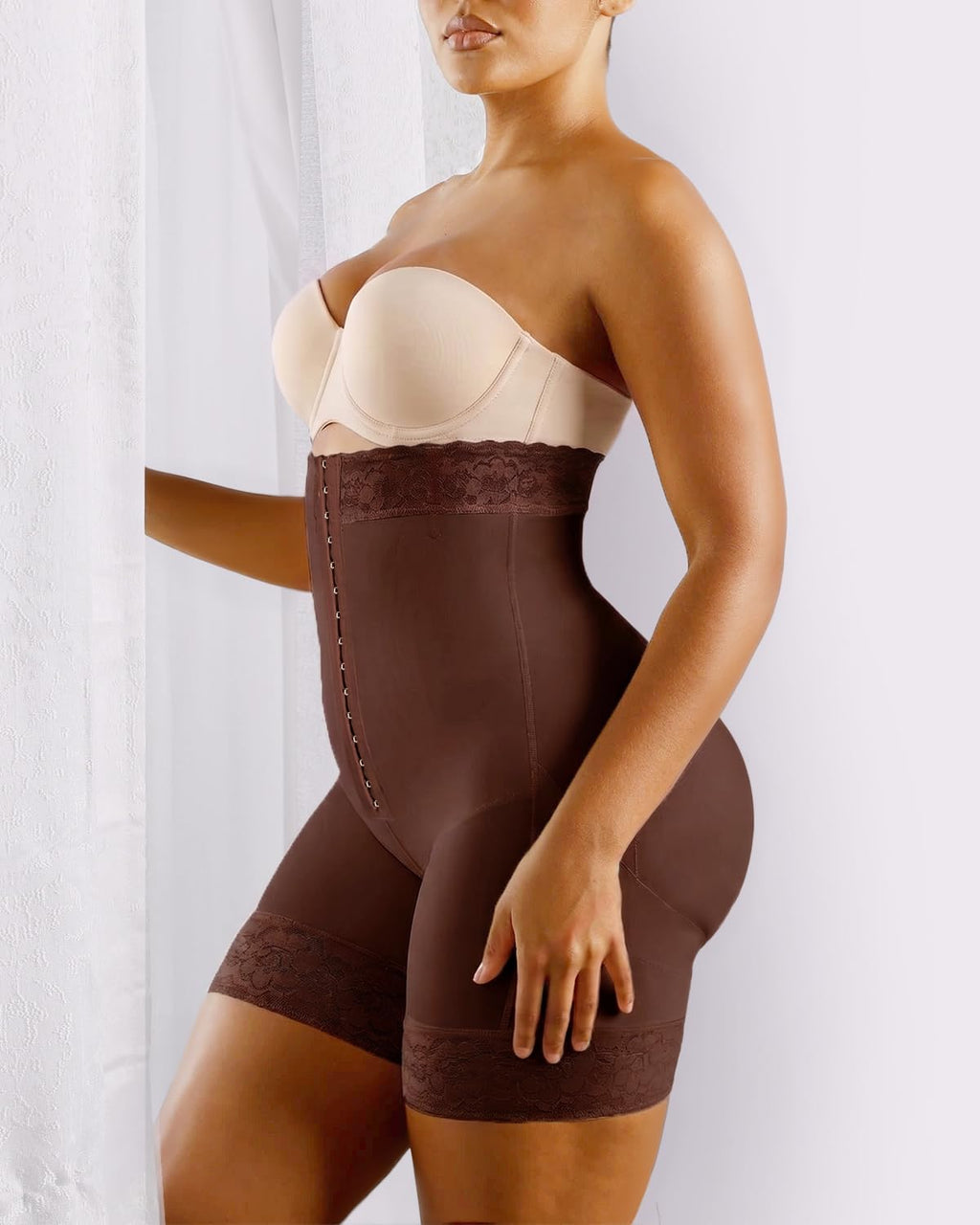 Strapless Tummy Control Mid-Thigh Shorts Faja