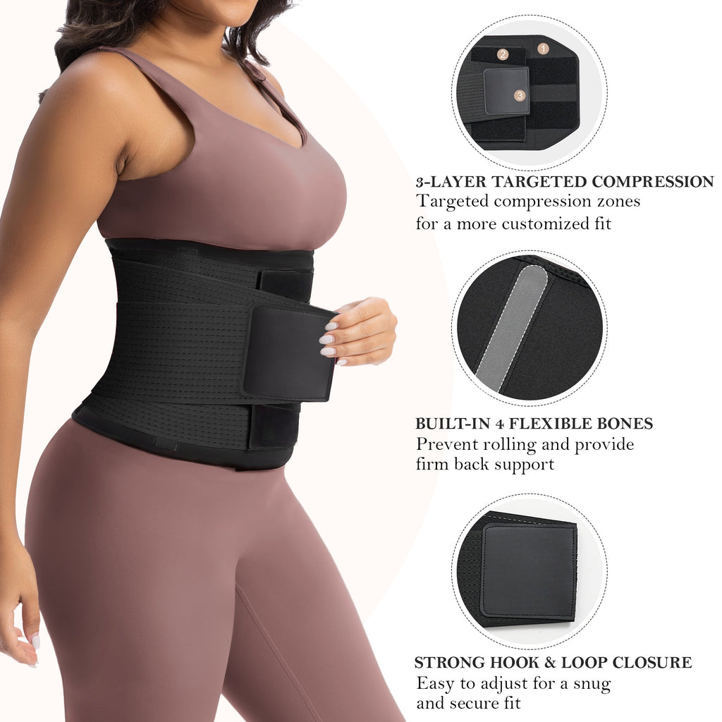 Triple Layer Sweat Sculpt Waist Trainer Belt