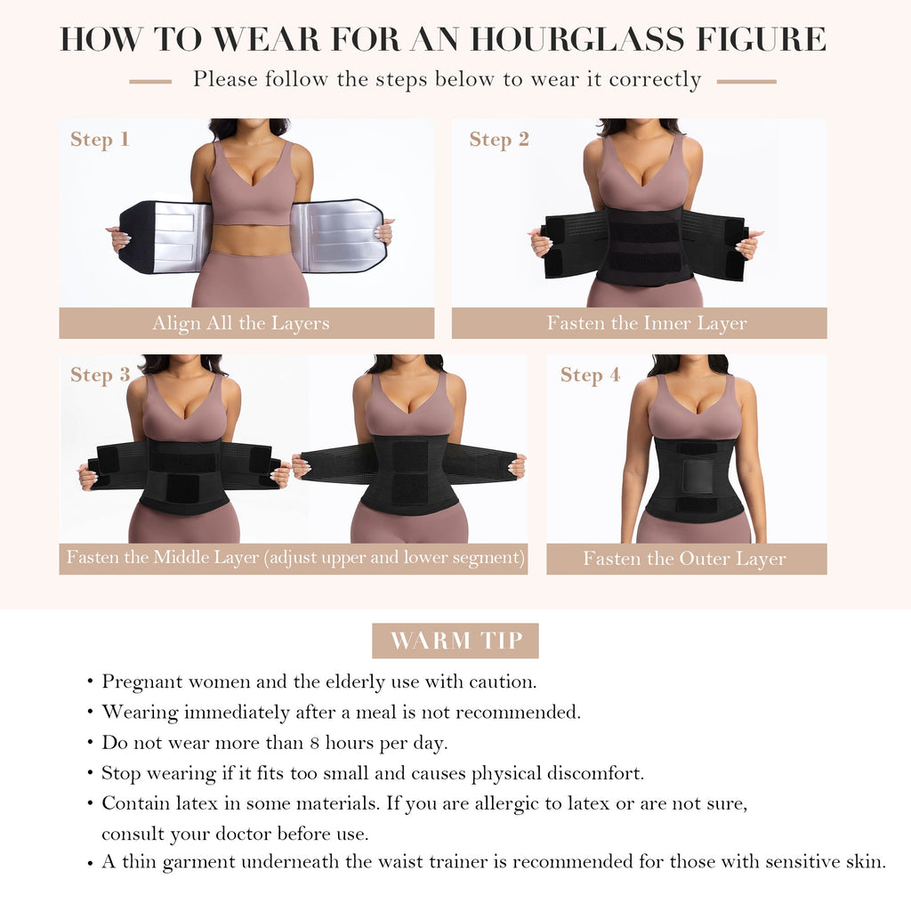 Triple Layer Sweat Sculpt Waist Trainer Belt
