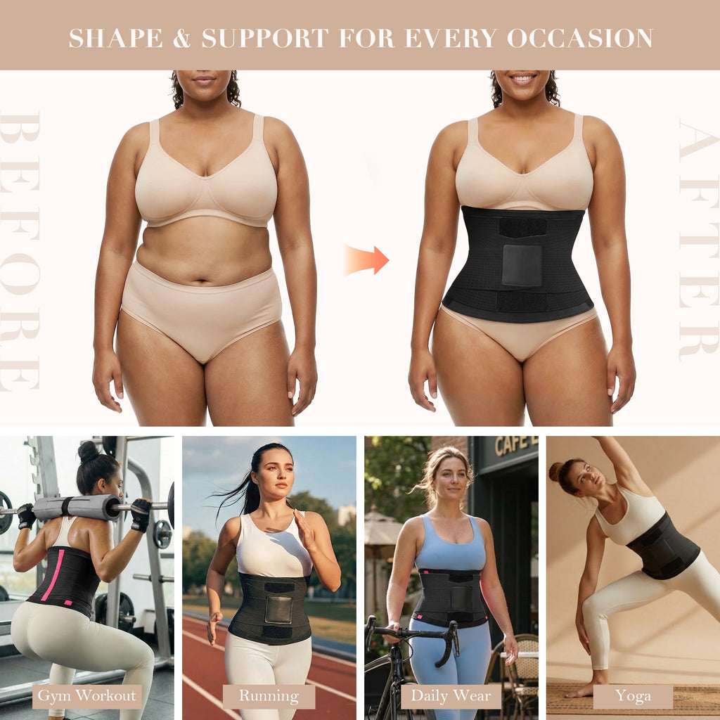 Triple Layer Sweat Sculpt Waist Trainer Belt