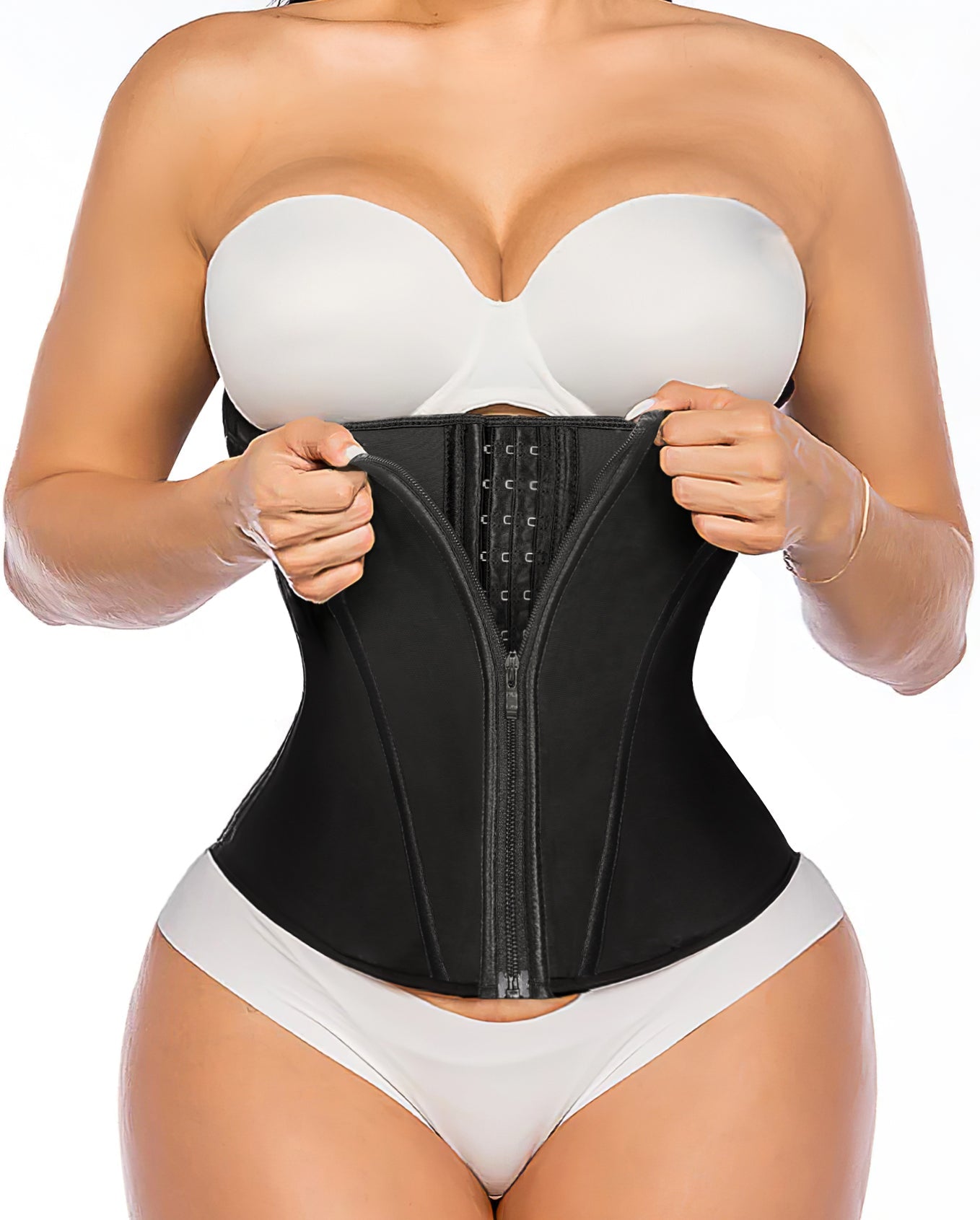 Double Compression Zip Waist Trainer